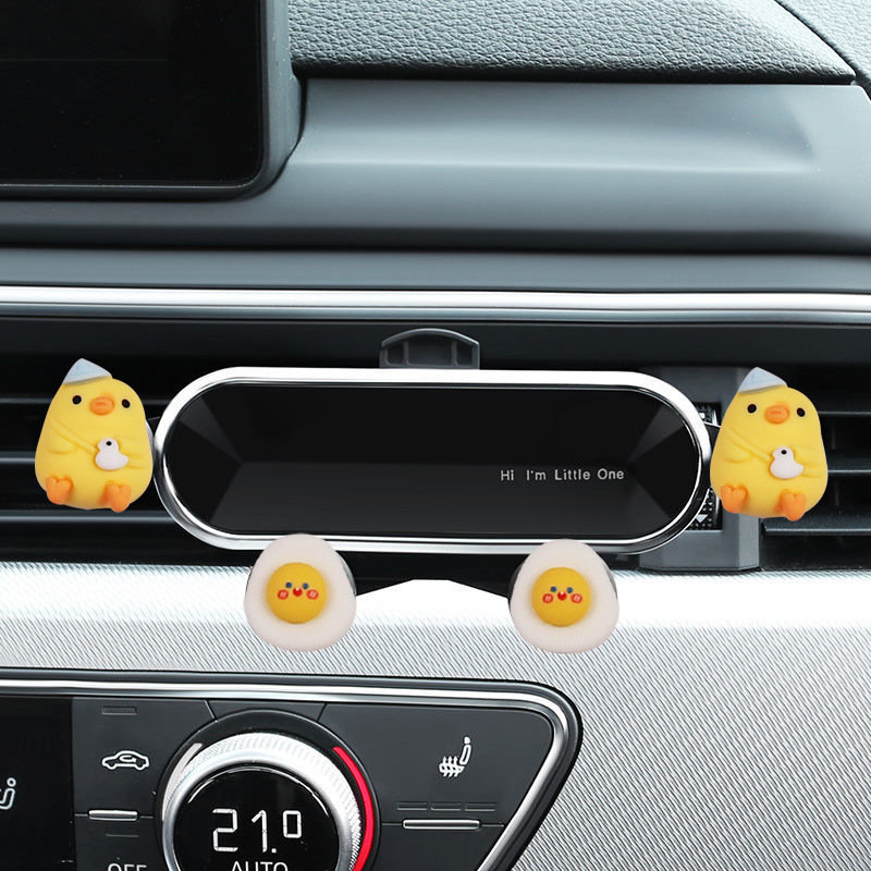 Coche soporte de teléfono móvil coche de navegación 2023 nuevo lindo conejo coche salida de aire coche soporte fijo marco