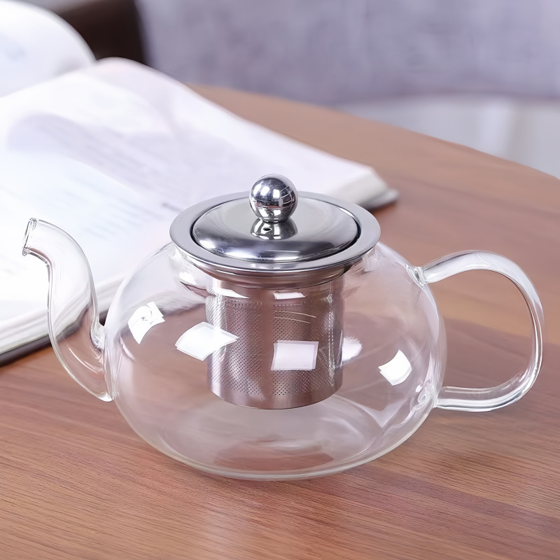 Tetera de Vidrio Resistente al Calor con Filtro de Acero Inoxidable para Té image 4