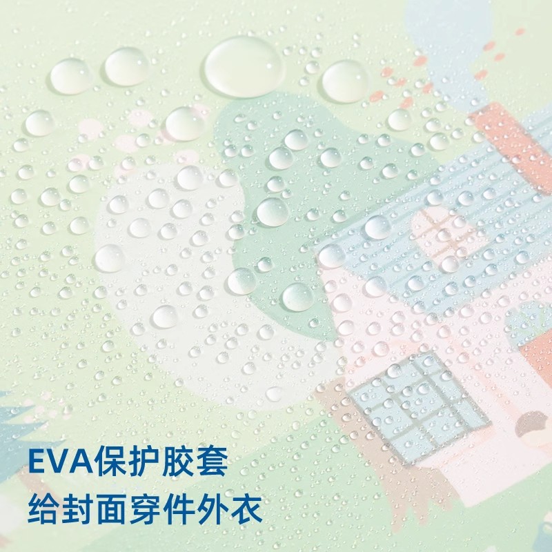 Cuaderno Deli, funda de plástico engrosada, aula fresca y simple, cuaderno literario 32K, diario, 4 paquetes