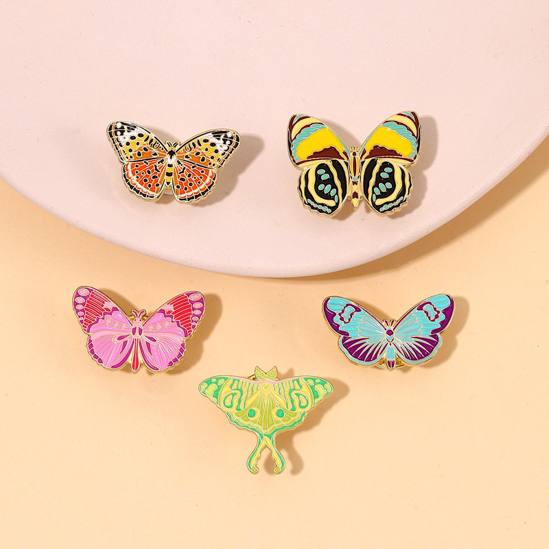 9g Weight Brooches Classification Holiday, Daily Occasion Alloy Material Insect, Butterfly Pattern Women's Gender Enamel Design Sweet Style Sweet Pin Insect Butterfly Alloy Enamel Women's Brooches 2