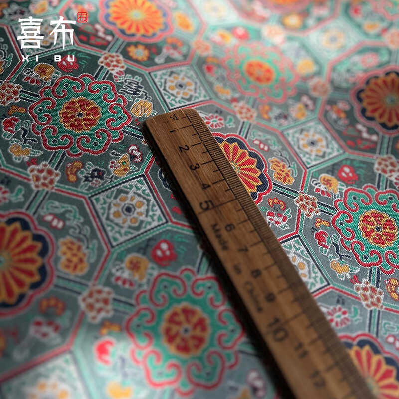 仿宋锦布头 中式国风提花织锦缎布料口金包娃衣香囊艾草锤手工DIY|undefined