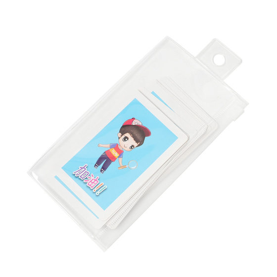 in stock transparent eva zipper bag with hanging hole soft adhesive self-sealing bag makeup tools packaging bag factory