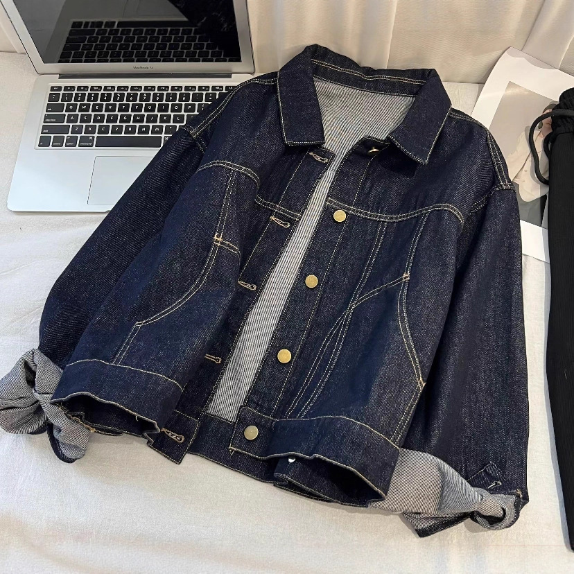 This Year's Popular Non-Fading High-End Denim Jackets for Women 2025 Autum Popular Fashion Casual Jacket Tops