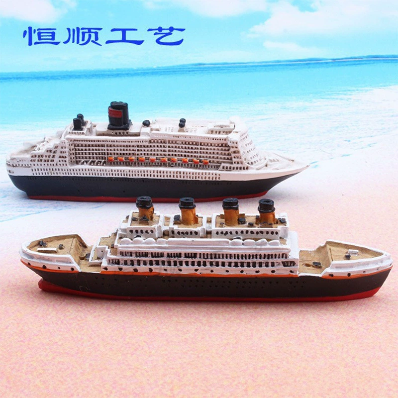 Украшения для аквариума Средиземноморский стиль Серия океана Психологический песочный стол Транспортировка посуды Смола Круизный корабль