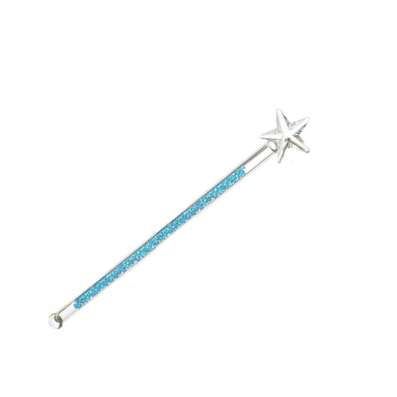 Una pieza de entrega estrella de cinco puntas varilla de agitación de vidrio café leche en polvo leche té bebida taza de jugo tipo estrella varilla de agitación