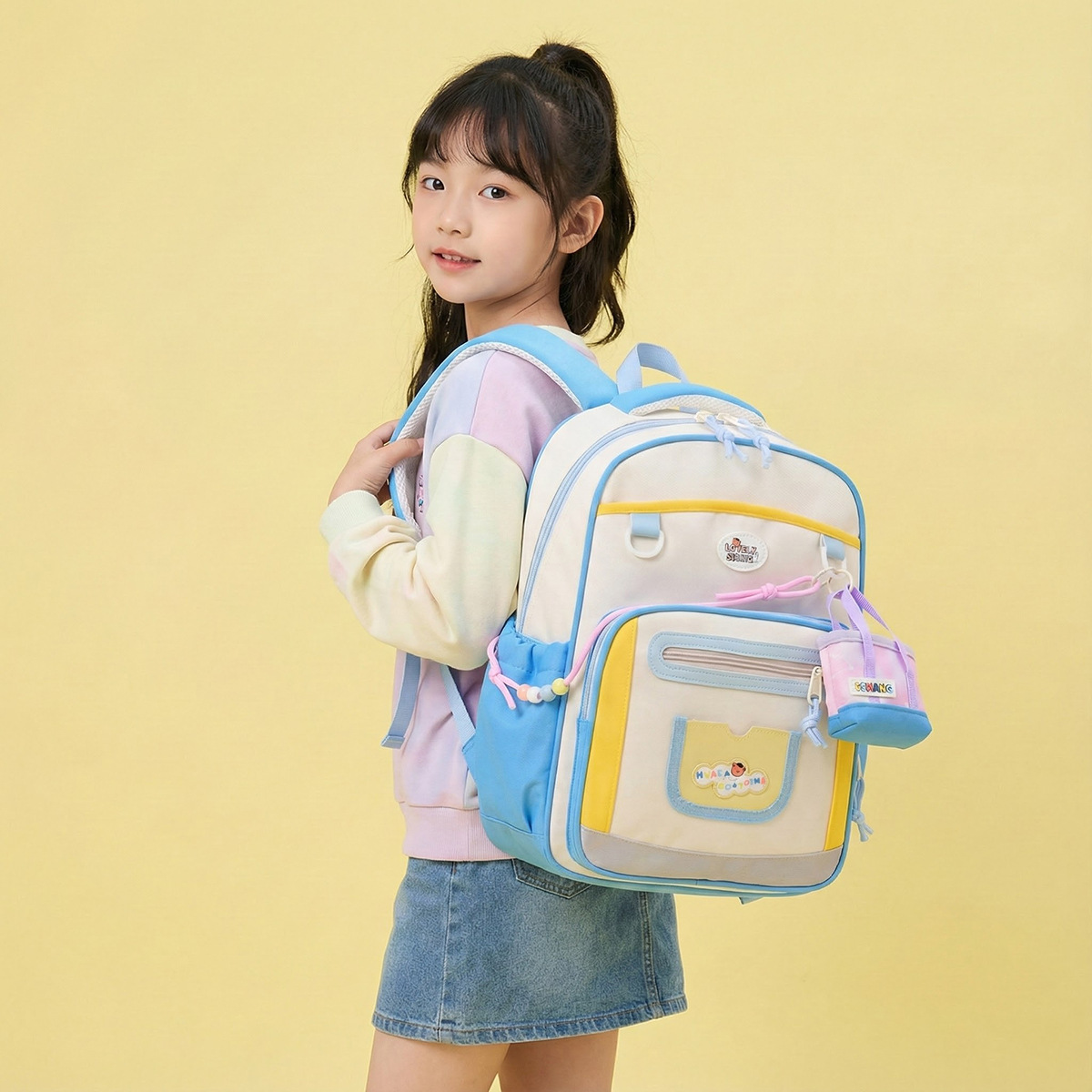 Mochila coreana de alto valor para niños y niñas, mochila escolar de gran capacidad 2026 nueva moda de mochila infantil