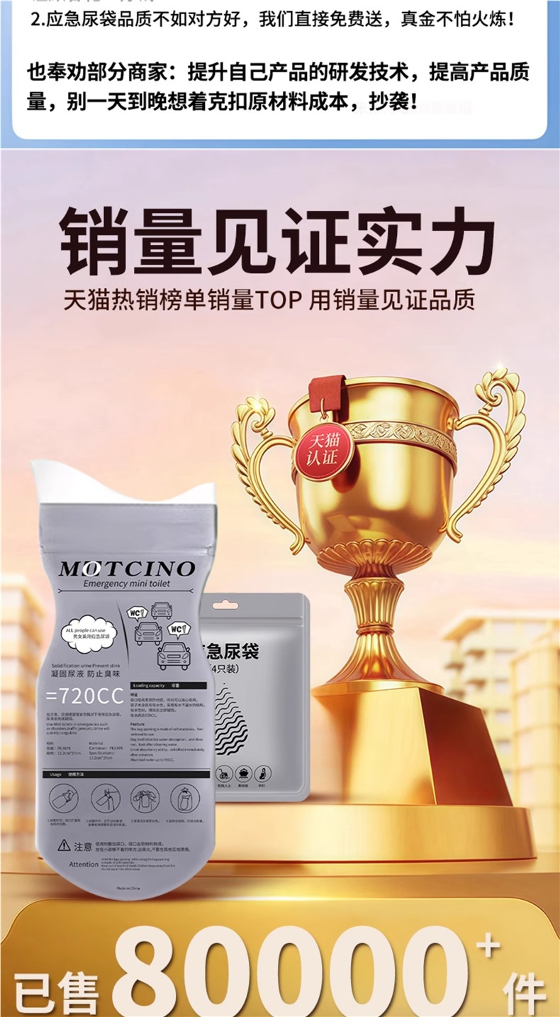 Emergency Urine Bag Disposable Urinal Artifact Urinal for Women on the Car Urinal Car Toilet for Men on Long-Distance Urine Collection