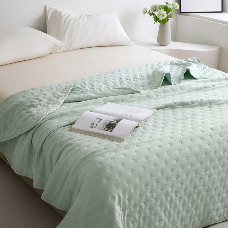 Exportaciones de comercio exterior, colcha de aire acondicionado acolchado ultrasónico, colcha fresca de verano de color puro, colcha de verano doble simple, súper suave
