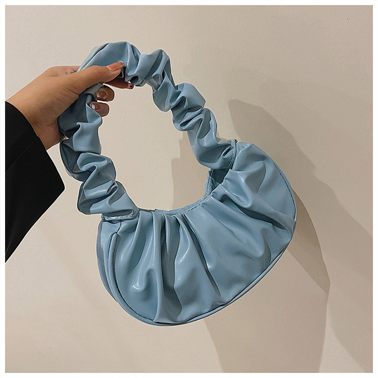 353g Weight Polyester Lining Material Ruched Bag, Sewing Thread Fashion Element Zipper Closure Type Single Shoulder Strap Strap Type Shoulder Bag Bags Type Casual, Daily, Shopping Occasion Pu Leather Material Solid Color Pattern All Seasons Season Women's Gender Classic Style Style Dumpling Shape Shape Women's Pu Leather Solid Color Classic Style Ruched Bag Sewing Thread Dumpling Shape Zipper Shoulder Bag 9