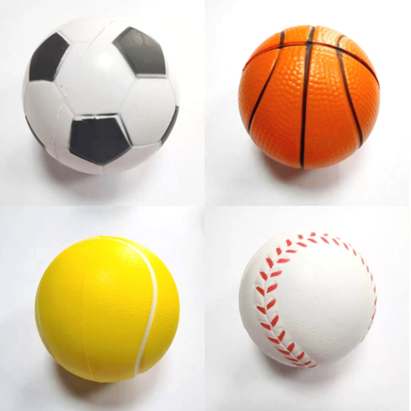 Spot hot selling all kinds of pu Foam toy ball children's grip strength practice pu ball high elastic smooth ball printing logo