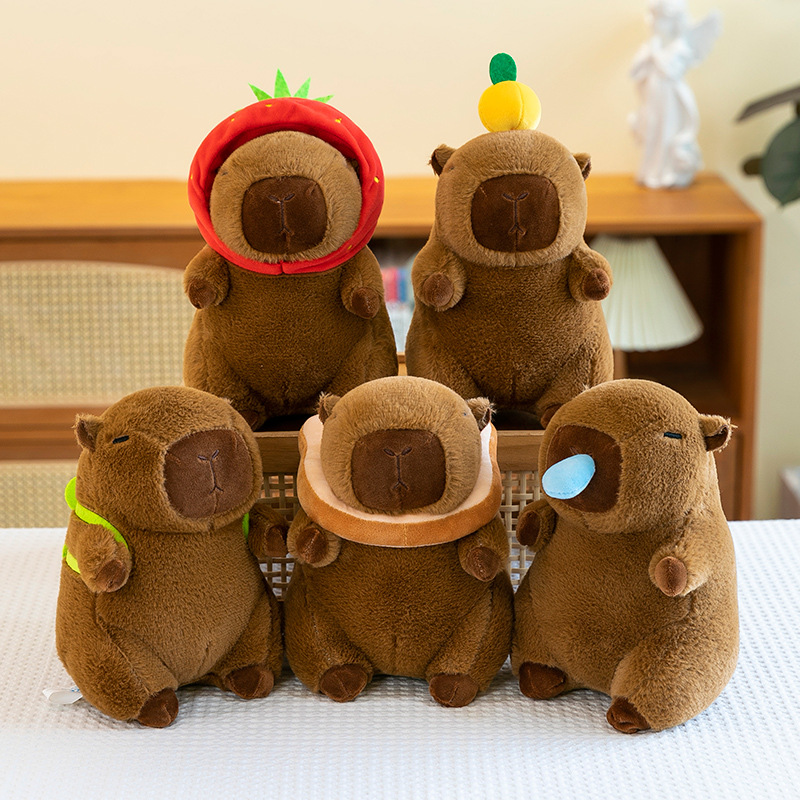 Kapibala Internet Red Capybara Plush Toy Cross-border Capybara King Doll Ugly Cute Pillow Water Guinea Pig Doll Gift