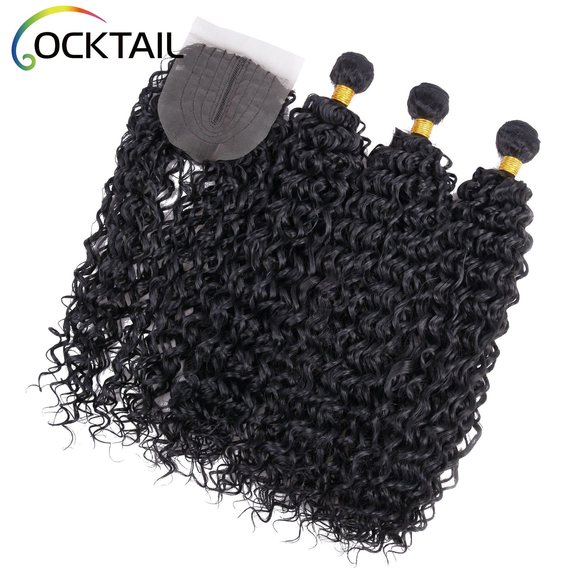 Kanekalon onda de agua de fibra química cortina de pelo venta directa de fábrica 3 + 1 fibra química cortina de pelo