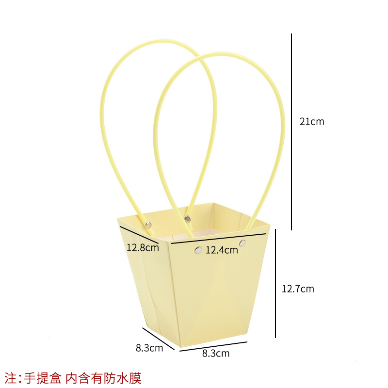 Bolso especial transfronterizo para flores, descuento al por mayor, bolsa trapezoidal de papel kraft impermeable, bolsa de embalaje de regalo, bolsa de ramo