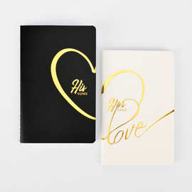 橘皮纹纸烫金 婚礼宣誓本 跨境ins风结婚致辞本 Wedding Vow Book