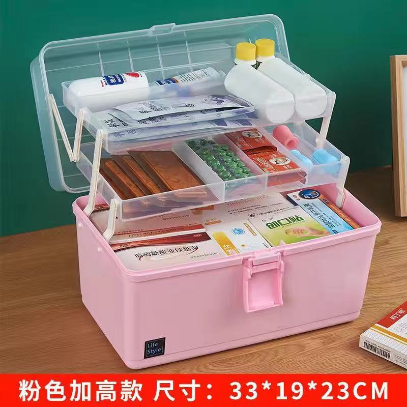 Caja de medicina familiar caja de almacenamiento multicapa caja de almacenamiento de medicina de gran capacidad caja de medicina de primeros auxilios caja médica caja de primeros auxilios para el hogar