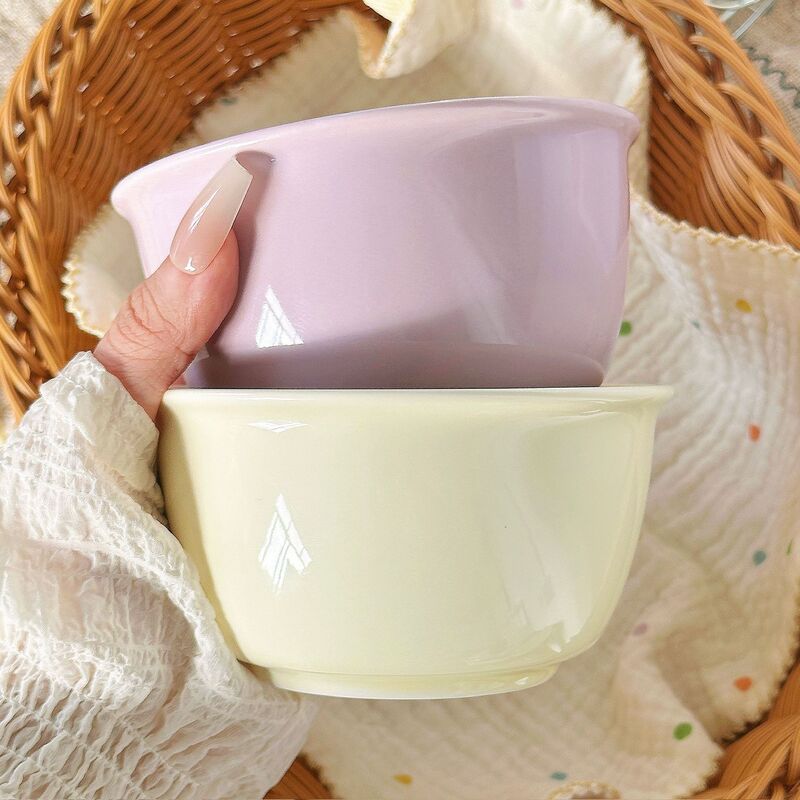 Ins風がとてもきれいなボウル家庭用高颜値陶磁器ご飯ボウル個人専用食事ボウル洗練されたボウル|undefined