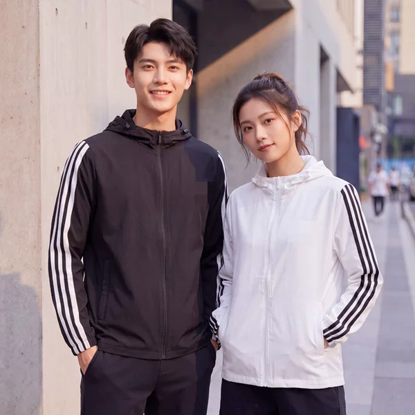 Cross-Border Embroidered Logo Three-Stripe Spring and Autumn Jacket for Men, Trendy Loose Casual Sports Top 3682