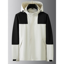 设计师原创春秋季加大码男士工装连帽夹克外套时尚百搭休闲新款男