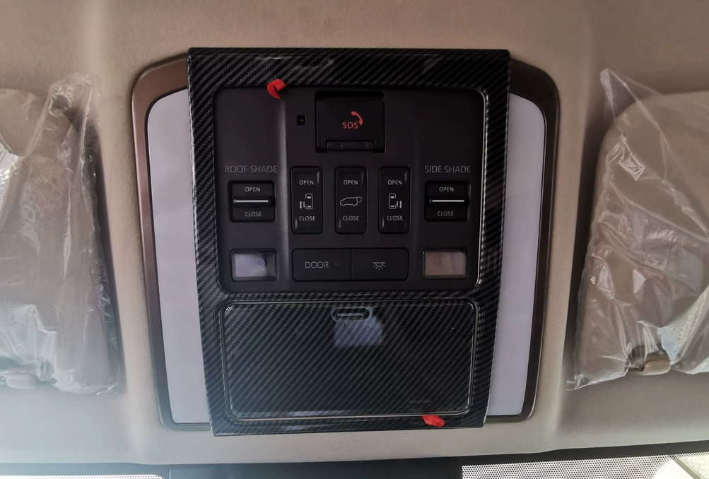 Подходит для 24 моделей Toyota Alphard/Vellfire передняя плафоновая наклейка с карбоновым узором, декоративная накладка из ABS