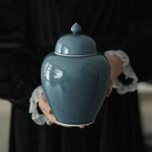 陶瓷密封茶罐 新中式复古家居储物罐 双层密封盖 景德镇厂家直供