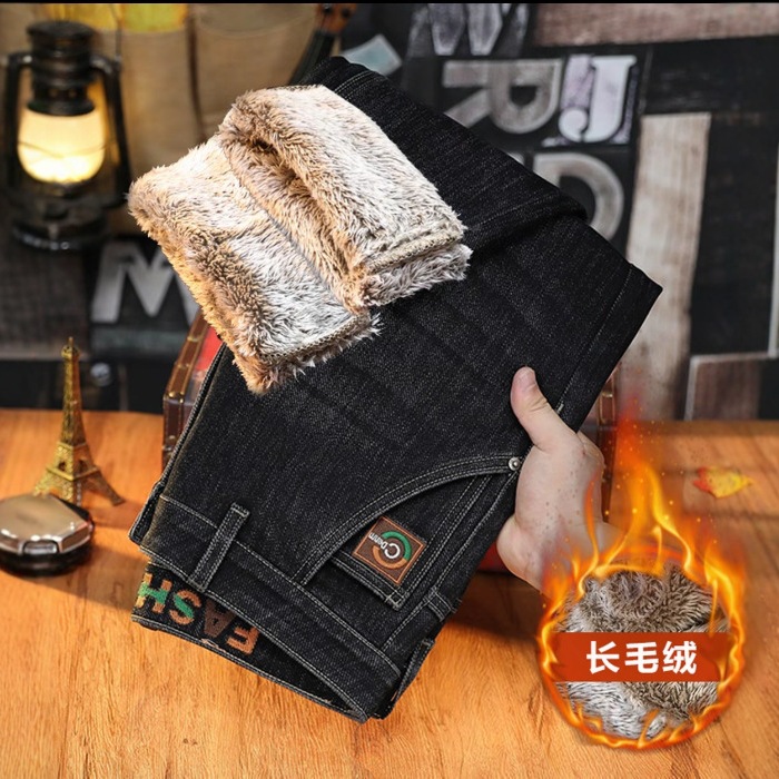 Keep warm velvet denim comfortable trend universal elastic loose…