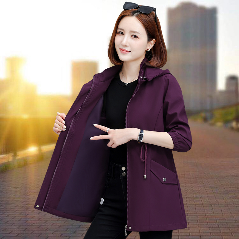 风衣外套女士中长款春秋2025秋季新款中年妈妈时尚休闲洋气小个子|undefined