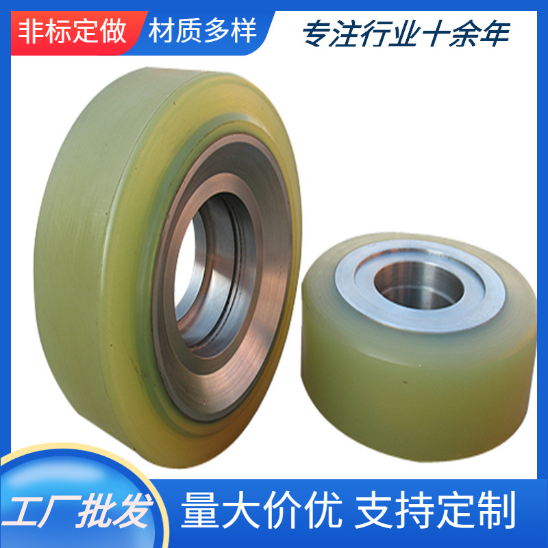 供应  包硅橡胶轴 PU聚氨酯滑轮 包PU印刷胶辊 铁管铝芯
