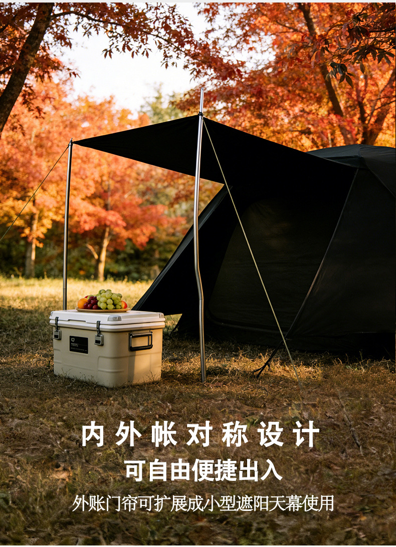 Outdoor camping bed, elevated tent, enlarged foldable portable camping bed, double-layer aluminum alloy, warm, suitable for motorcycle travel and fishing