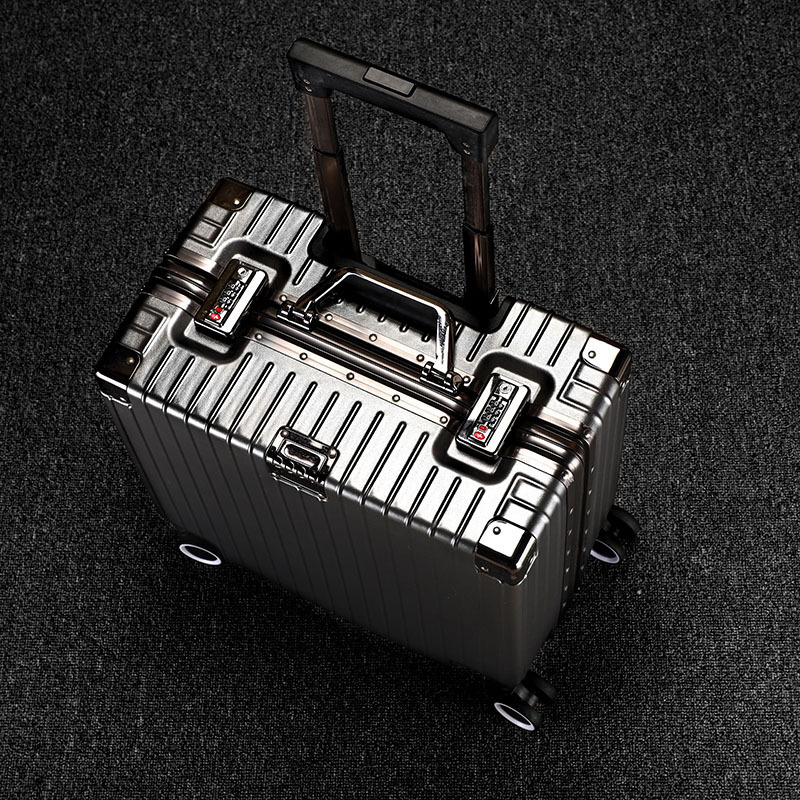 18inch Aluminum Frame Trolley Suitcase Can Be Boarded with 20 Free Checked Password Password Small Lightweight Custom Logo Pattern