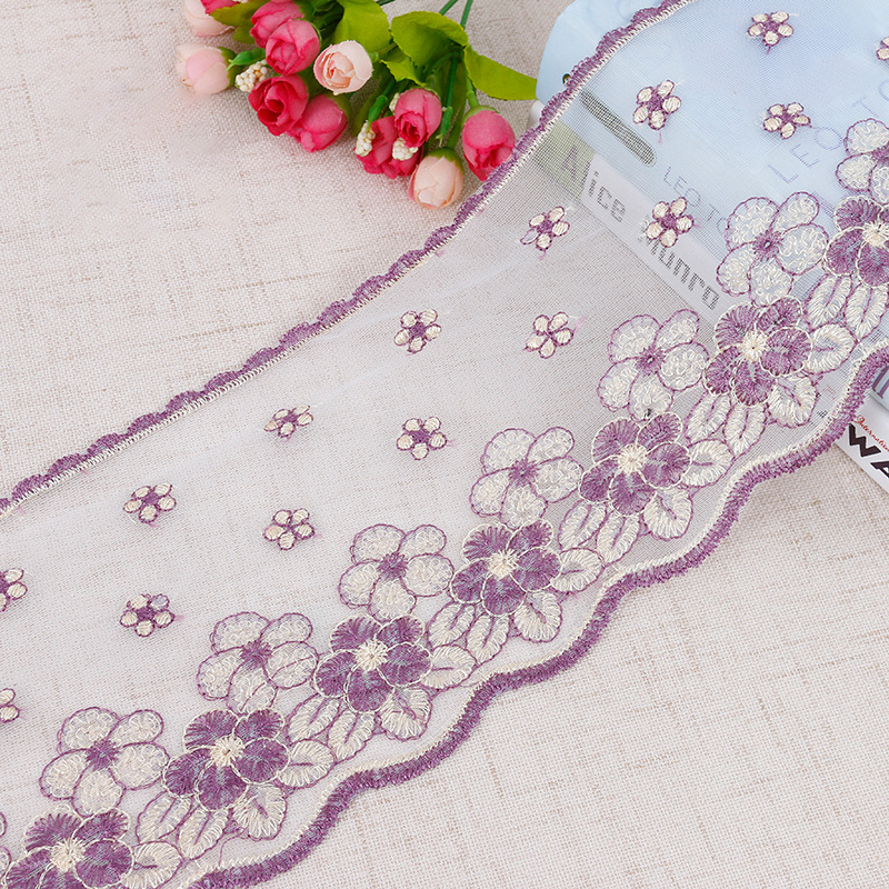 荷花边 多色水溶蕾丝刺绣花边 15码沙发靠垫窗帘拼接花边 16CM