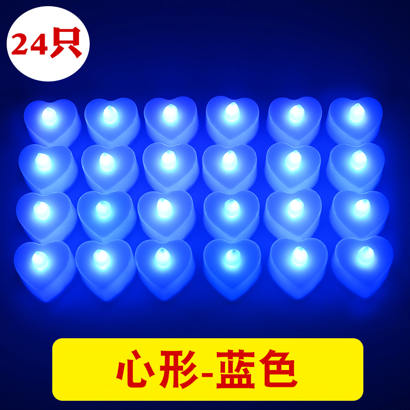 Electronic blue candle, 24 items