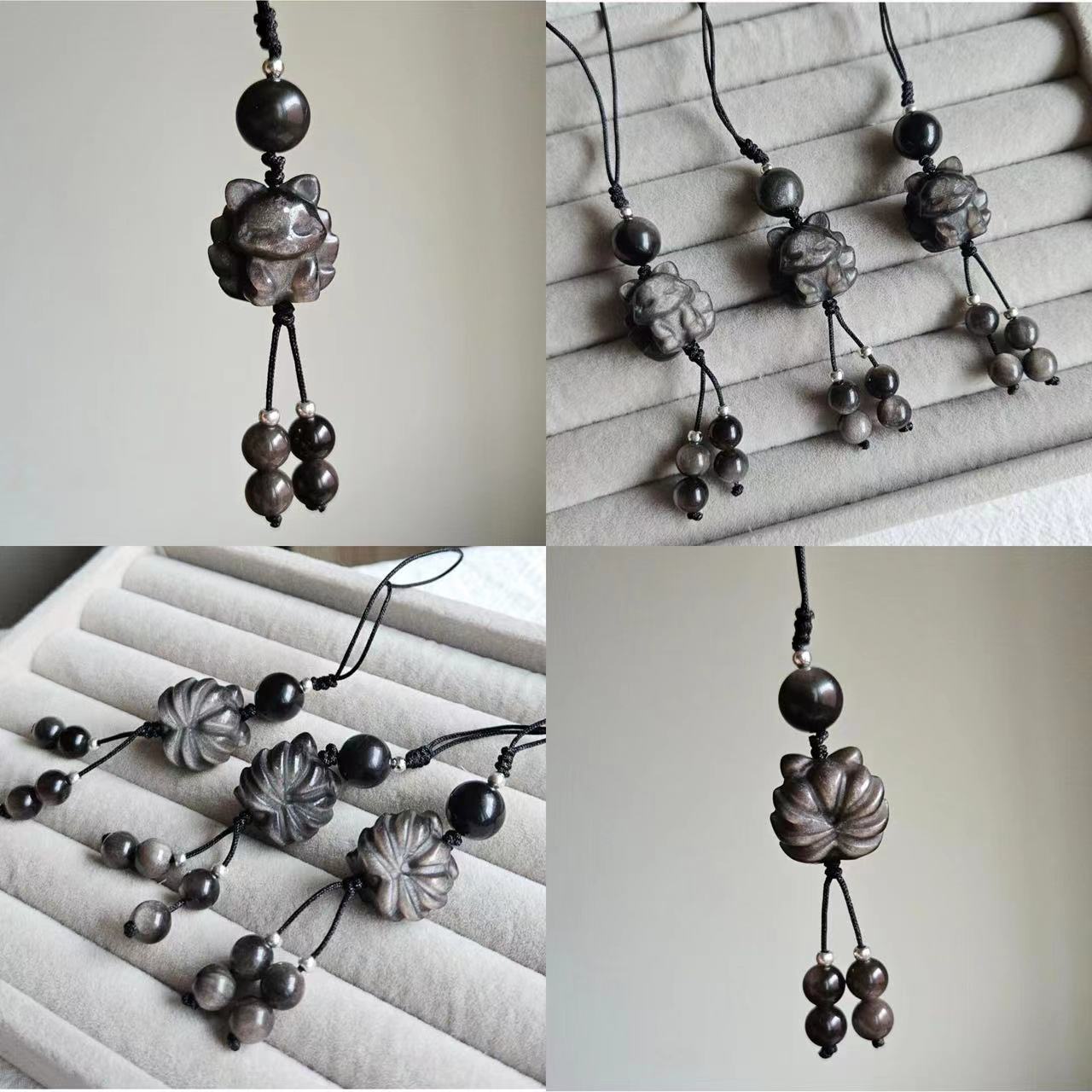 Natural Gold and Silver Fox Mobile Phone Bag Hanging Exquisite and Delicate Fox Fairy Pendant Wholesale Supports Identification and Delivery