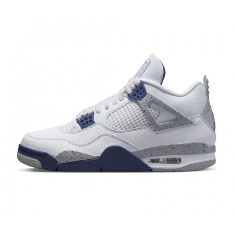 Fábrica de zapatos Putian aj4 lava caliente amarilla gran París gato blanco medianoche azul láser Joe 4 zapatos de baloncesto para hombres y mujeres