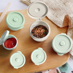 ソースカップ、ディップボックス、ポータブルサラダドレッシング、トマトソース瓶、持ち帰り用調味料詰め替えボックス、蓋付き8個セット