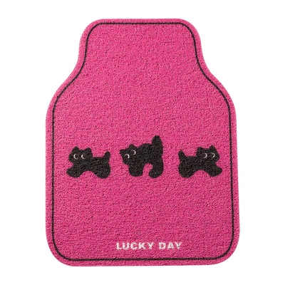 anti-dirt floor mats, universal single-piece: Universal Foot Pad - rose-red-kitten-silk-loop-floor-mat-front-1