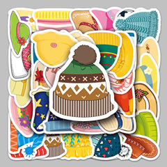 50 Pack Hat Luggage Decal Waterproof Doodle Sticker Journal Skateboard Computer Tablet Decor