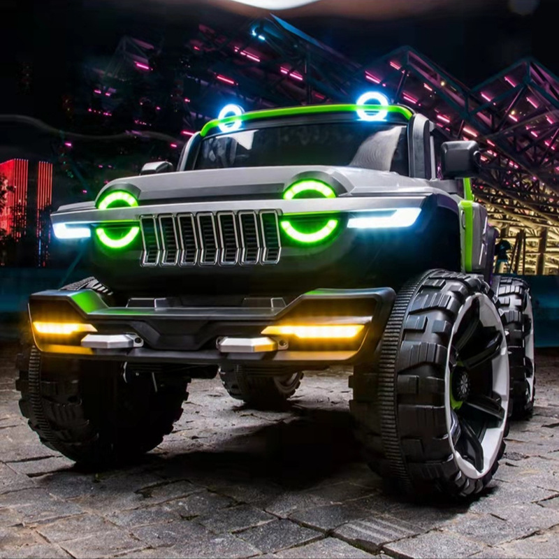 Children's Electric Four-wheeler Double Seat Big Cross-country Sit Adult Remote Control Toy Tank 300 Square Rental Timing