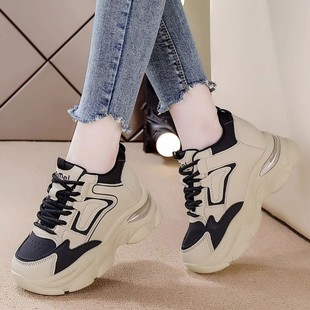 Red Torre Shoes 2024 New Korean Fashion Casual sneaker Women's All-match Thick-soled Student White Shoes