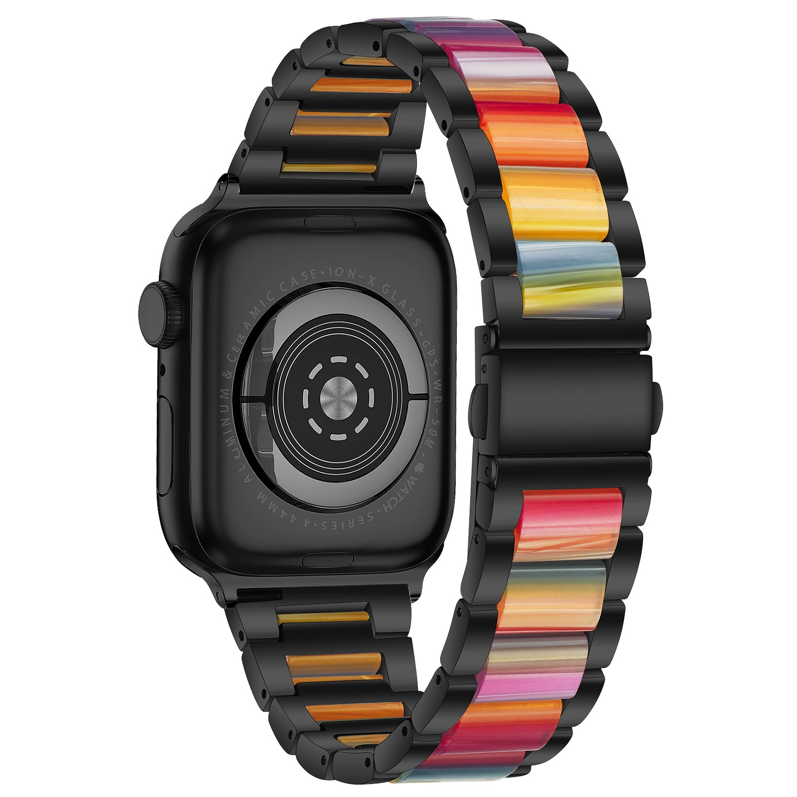 Подходит для Apple watch models: три бусины смола бабочка пряжка ремешок кросс-бортовой