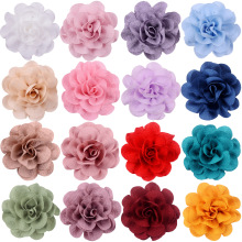 10厘米大号泡泡皱雪纺布料芍药立体卷花朵 choker项链鞋帽饰品配