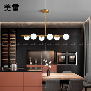 全铜吊灯北欧灯具餐厅吊灯现代简约吧台吊灯创意个性魔豆灯饰网红-阿里巴巴