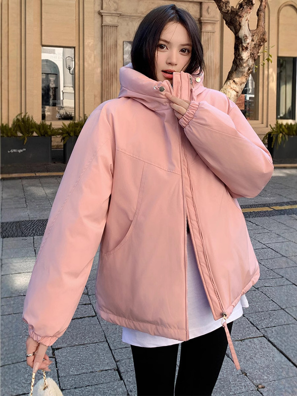 工装时尚连帽羽绒棉服女2025冬季新款洋气棉衣外套棉袄女装冲锋衣|undefined