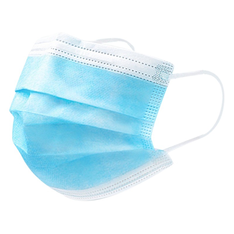Factory whole box of disposable masks wholesale blue and white thin three-layer protective dust-proof independent adult masks