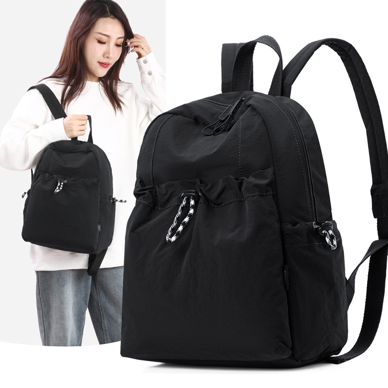 Nylon Casual New Student Bag Ultra-Light Ultra-Soft High-Quality Fabric Waterproof Large-Capacity Outdoor Bag Cross-Border Backpack for Women