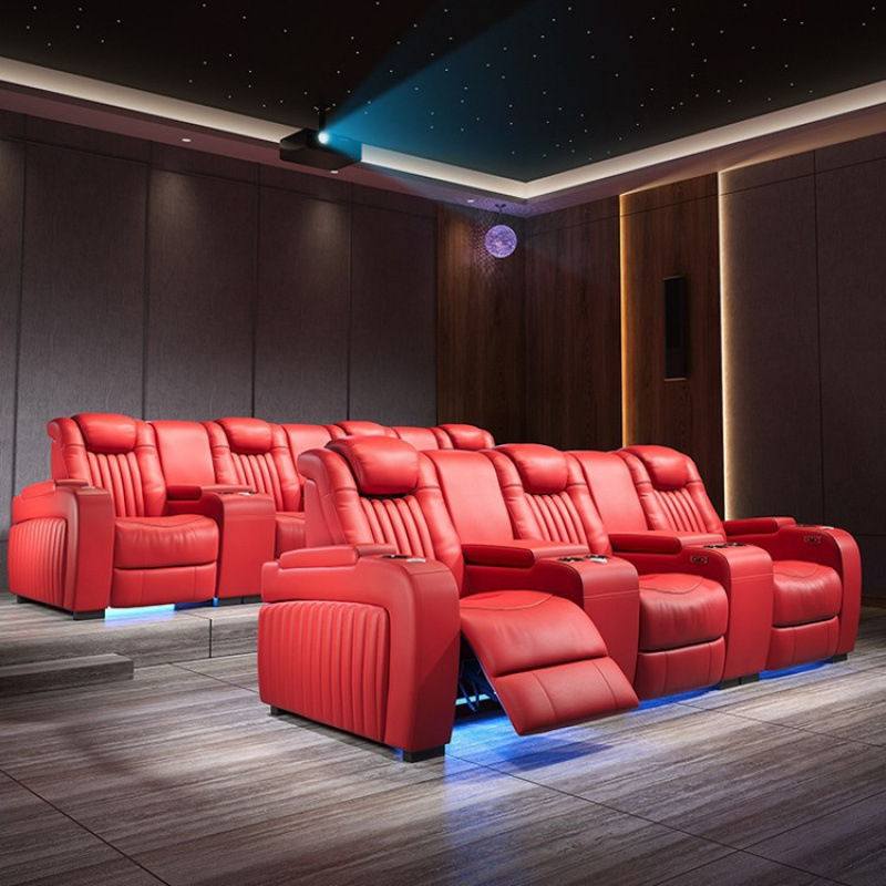 New Smart Private Home Theater Sofa Villa Audio-Visual Room Cinema Hall Electric Functional Massage Seat