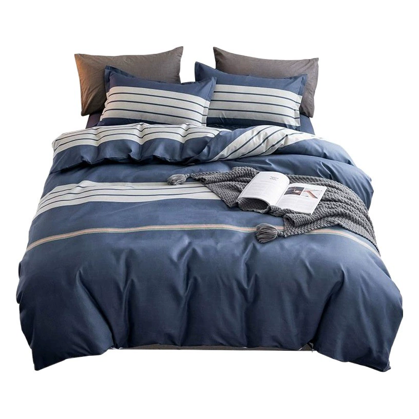 Комплект постельного белья из четырех предметов для студентов общежитий, пододеяльник, простыня, постельное белье для весны и лета, утолщенная простыня, оптовый комплект из трех предметов