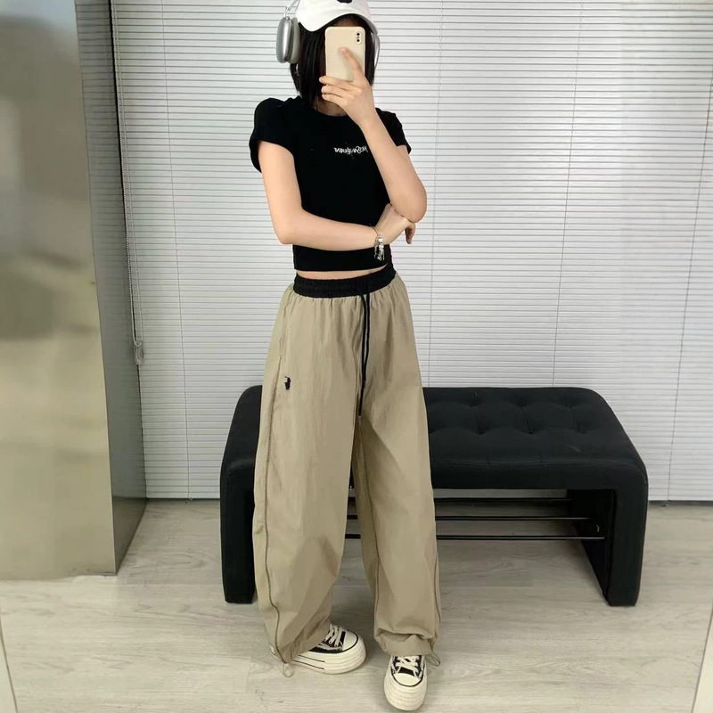 High-Quality Rl Loose Casual Pants with a Side Color-Blocking Design and Drawstring, Suitable for Dropshipping High-Quality Rl Loose Casual Pants with a Side Color-Blocking Design and Drawstring, Suitable for Dropshipping