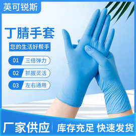 一次性丁腈手套厨房防护防水耐磨耐用手部防护丁晴乳胶橡胶手套