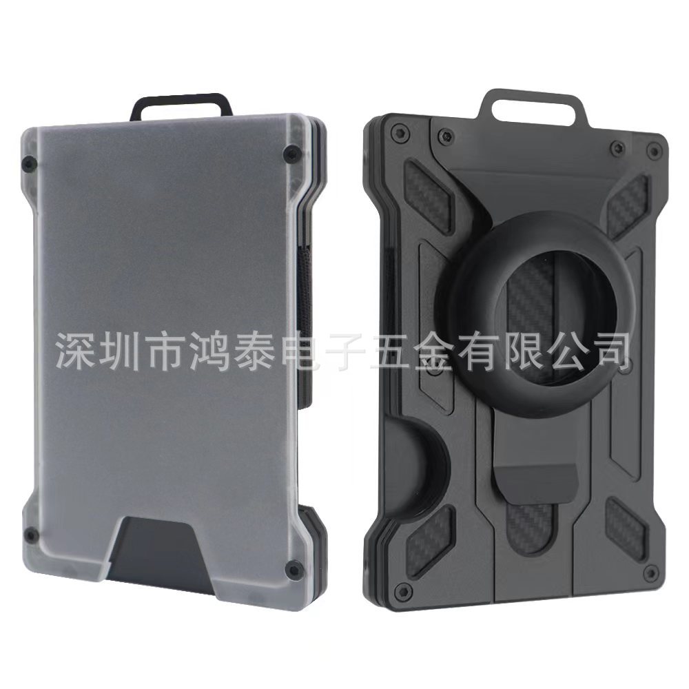 Amazon's new metal wallet Air tag tracker positioning card clip RFID anti-theft wallet transparent industrial card