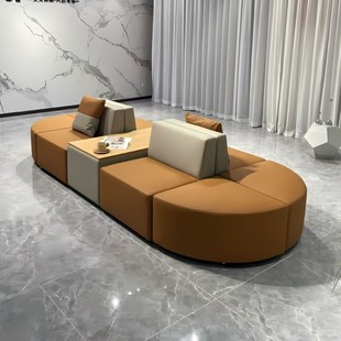 厂家定制异形组合沙发酒店大堂售楼处卡座美容院办公洽谈会客沙发-阿里巴巴